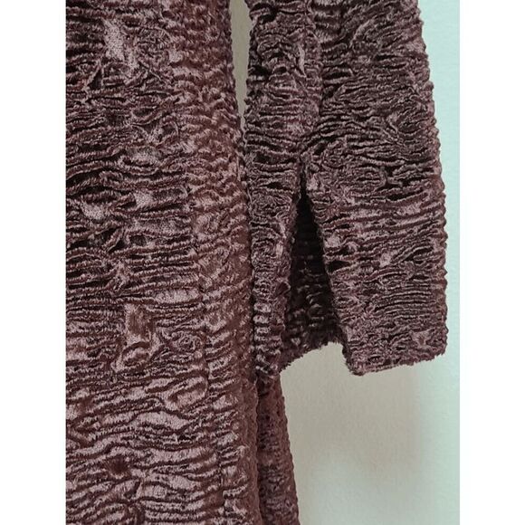 TERRY LEWIS Classic Luxuries Full Length Brown Velour Faux Fur Coat Size XS (S) - Picture 8 of 14
